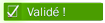 Inscription Validée